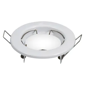 PORTAFARETTO LED FISSO IN METALLO cromato - diametro 93 x h.27 mm