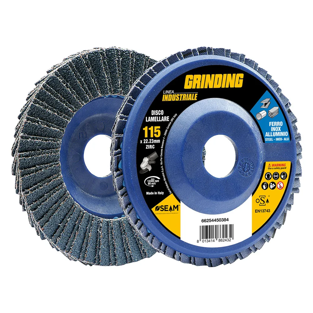 DISCO LAMELLARE PER ACCIAIO INOX 'GRINDING LINEA INDUSTRIALE' ø 115 gr. 40 DISCO LAMELLARE PER ACCIAIO INOX 'GRINDING LINEA INDUSTRIALE' ø 115 gr. 40