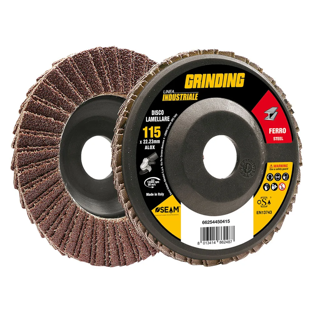 DISCO LAMELLARE PER FERRO 'GRINDING LINEA INDUSTRIALE' ø 115 gr. 120 DISCO LAMELLARE PER FERRO 'GRINDING LINEA INDUSTRIALE' ø 115 gr. 120