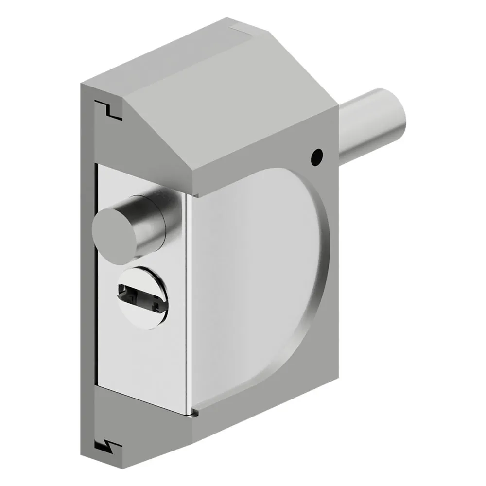 CHIUSURA DI SICUREZZA PER SERRANDE 'RIF06' alluminio silver