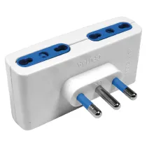 ADATTATORE QUADRUPLO art.CE49B - spina 2P + T 16A (scatola appendibile)