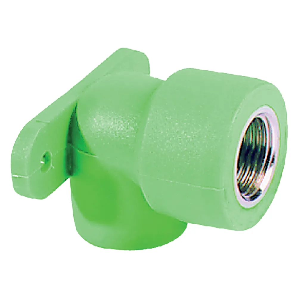 GOMITO A 90° FILETTATO FEMMINA CON STAFFA 20 x 1/2 GOMITO A 90° FILETTATO FEMMINA CON STAFFA 20 x 1/2