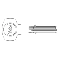 CHIAVE OTTONE NICHELATO profilo reversibile