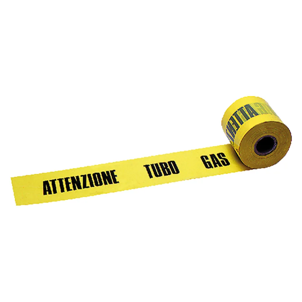 NASTRO SEGNALETICO per tubo gas - giallo NASTRO SEGNALETICO per tubo gas - giallo