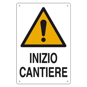 CARTELLO 'INZIO CANTIERE' cm 60 x 40