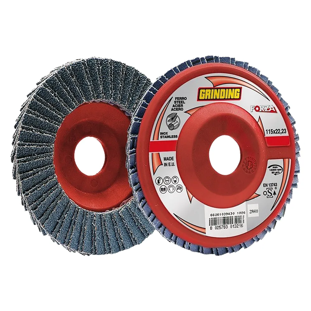 DISCO LAMELLARE PER ACCIAIO INOX 'FORZA' ø 115 gr. 80 DISCO LAMELLARE PER ACCIAIO INOX 'FORZA' ø 115 gr. 80