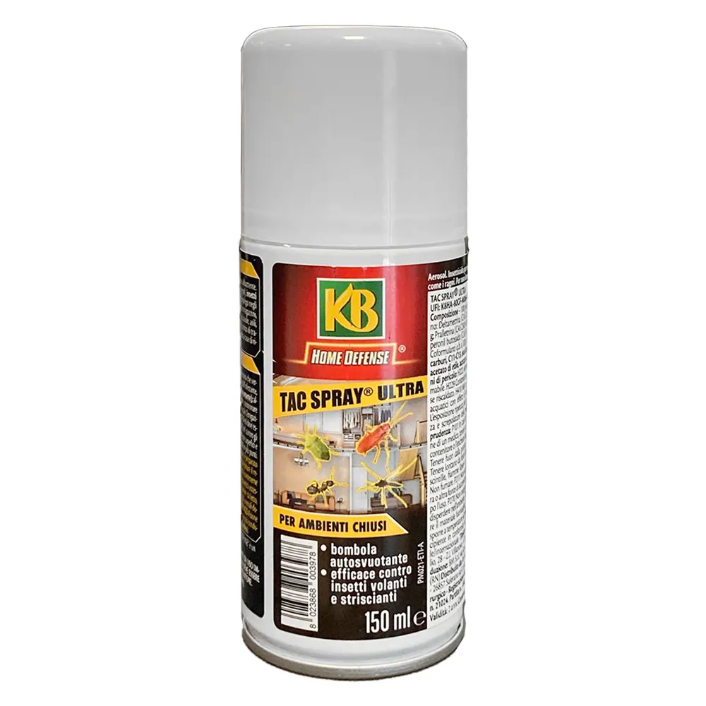 INSETTICIDA LIQUIDO AUTOSVUOTANTE 'TAC SPRAY ULTRA' 150 ml. INSETTICIDA LIQUIDO AUTOSVUOTANTE 'TAC SPRAY ULTRA' 150 ml.