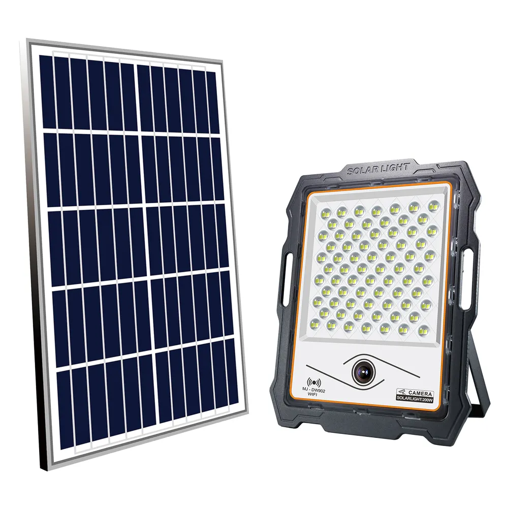 PROIETTORE A LED CON TELECAMERA E PANNELLO SOLARE 200W (pannello 20W) - 730 lumen PROIETTORE A LED CON TELECAMERA E PANNELLO SOLARE 200W (pannello 20W) - 730 lumen