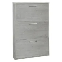 SCARPIERA 3 RIBALTE SINGOLE LINEA 'MEGARA' cm. 15 x 65 x h.105 - cemento