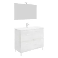 MOBILE BAGNO 'LISBONA' base cm 80 x 47 x h.85 - colore rovere bianco