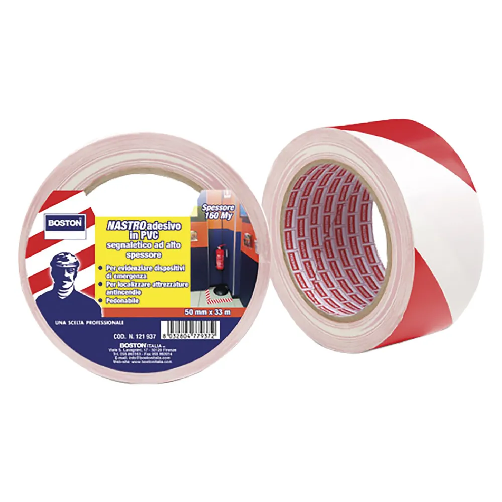 NASTRO SEGNALETICO ADESIVO bianco/rosso NASTRO SEGNALETICO ADESIVO bianco/rosso
