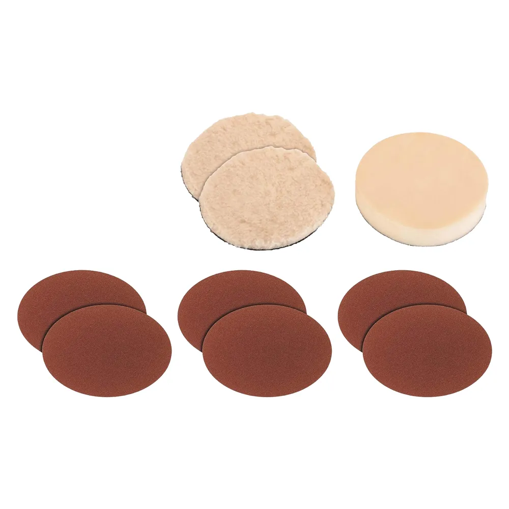 SET ACCESSORI PER LEVIGARE / LUCIDARE Ø mm 180 - 9 pezzi SET ACCESSORI PER LEVIGARE / LUCIDARE Ø mm 180 - 9 pezzi