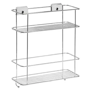 CESTELLO PER DOCCIA RIPIANO DOPPIO SERIE 'GRIP' cm 26 x 11