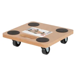 CARRELLO MULTIUSO PEDANA LEGNO cm 30 x 60 - ruote Ø 75 mm / portata 200 kg