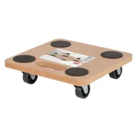 CARRELLO MULTIUSO PEDANA LEGNO cm 29 x 29 - ruote Ø 50 mm / portata 200 kg