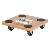 CARRELLO MULTIUSO PEDANA LEGNO cm 29 x 58 - ruote Ø 95 mm / portata 400 kg