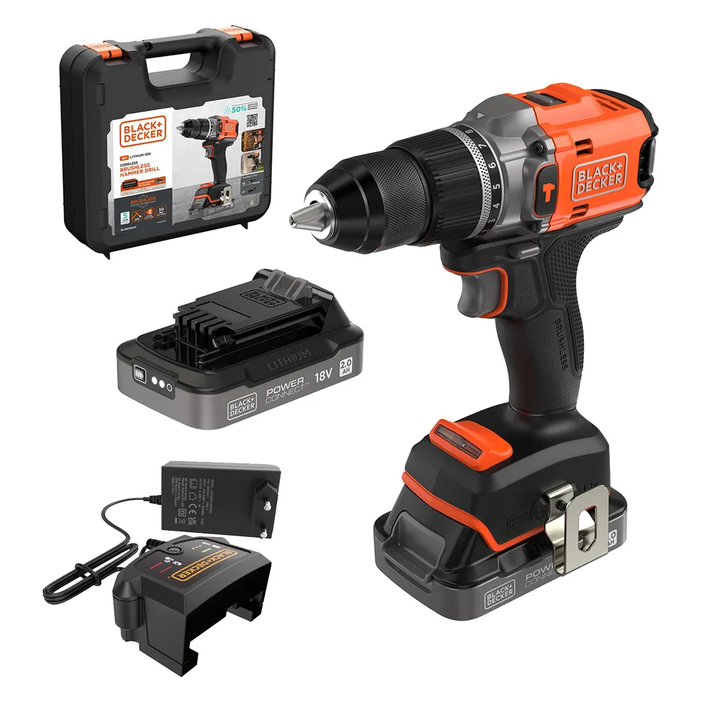 TRAPANO AVVITATORE A BATTERIA CON PERCUSSIONE 'BLD683D2XK-QW' 18V - 2 TRAPANO AVVITATORE A BATTERIA CON PERCUSSIONE 'BLD683D2XK-QW' 18V - 2