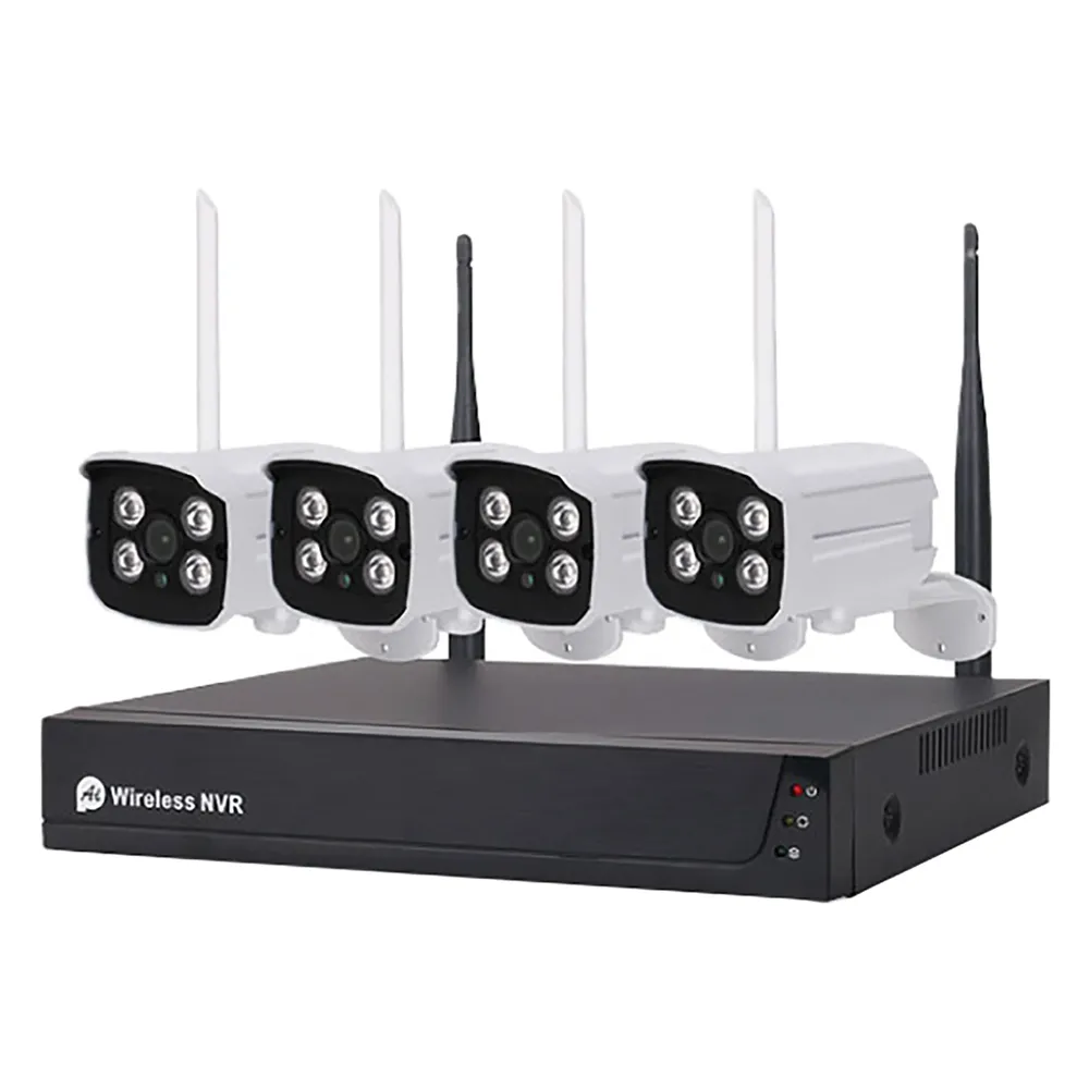 KIT VIDEOSORVEGLIANZA WIRELESS '455050' NVR wireless + 4 telecamere 3 MPX