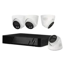 KIT VIDEOSORVEGLIANZA '455051' NVR 8 canali + 4 telecamere Dome 4 MPX