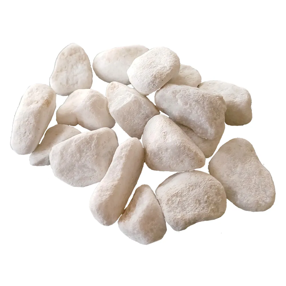 CIOTTOLI ORNAMENTALI 'BIANCO CARRARA' granulometria 25/40 mm