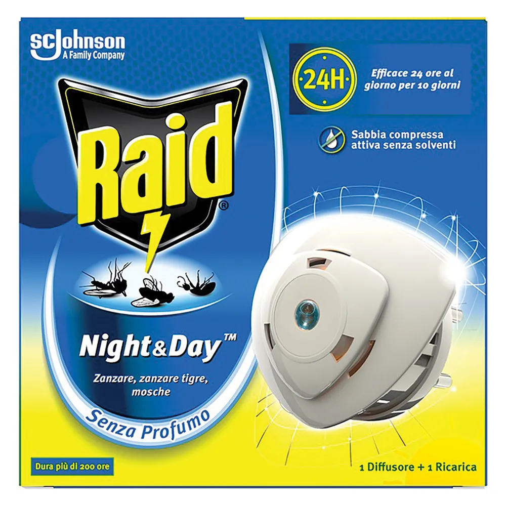 ANTIZANZARE ELETTRICO AD EMANAZIONE 'NOTTE/GIORNO' con 1 ricarica liquida ANTIZANZARE ELETTRICO AD EMANAZIONE 'NOTTE/GIORNO' con 1 ricarica liquida