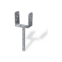 Supporto a "U" per pali Misura X X X: 71 x 65 x 105 x 200 mm.