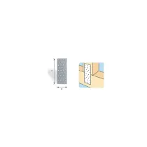 GIUNTO A PIASTRA FORATO Misura (mm x mm): 100 x 200 mm.