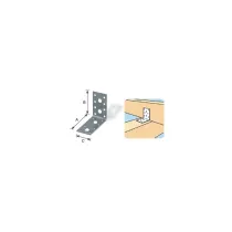 Giunto ad angolo spessore 2,5 mm zincato Misura X X X: 90 x 90 x 65 mm.