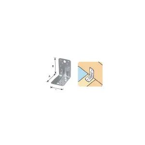 Giunto ad angolo nervato Misura X X X: 90 x 90 x 65 mm.