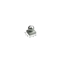 Copertura per pali a sfera Dimensioni Ø/X bandella: 70 X 70 mm.