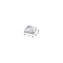 Copertura per pali a piramide Dimensioni Ø/X bandella: 70 X 70 mm.