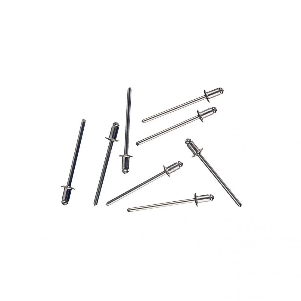 Rivetti ciechi in alluminio Misura ØX: Ø 4,8 x 10 mm. Rivetti ciechi in alluminio Misura ØX: Ø 4,8 x 10 mm.