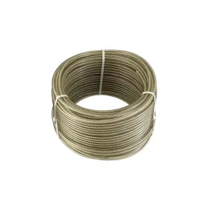 Cavo multiuso in ferro zincato plastificato Diametro 3mm 20/30 mt Misura ØX: Ø 3,0 mm. x 20 mt.