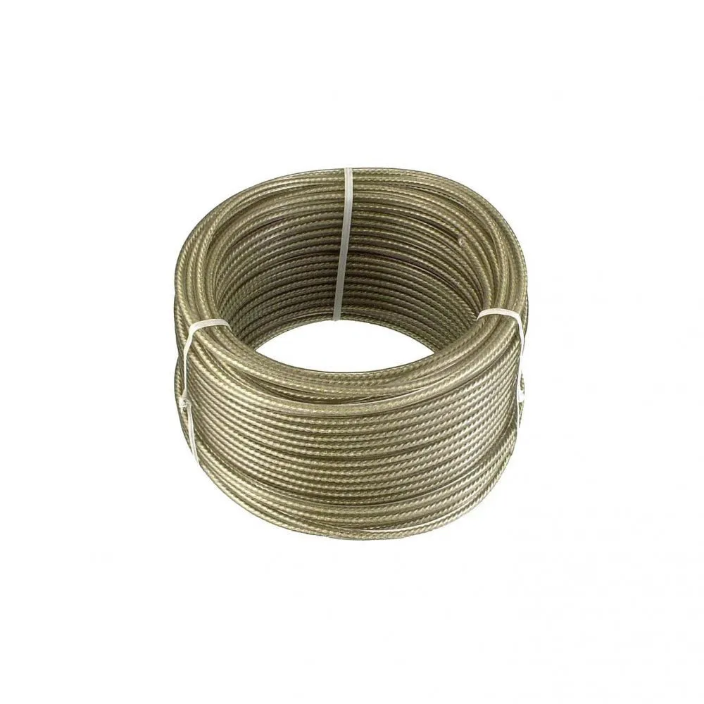 Cavo multiuso in ferro zincato plastificato Diametro 3mm 20/30 mt Misura ØX: Ø 3,0 mm. x 30 mt. Cavo multiuso in ferro zincato plastificato Diametro 3mm 20/30 mt Misura ØX: Ø 3,0 mm. x 30 mt.