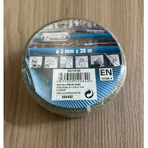 Cavo multiuso in ferro zincato plastificato Diametro 3mm 20/30 mt Misura ØX: Ø 3,0 mm. x 30 mt.