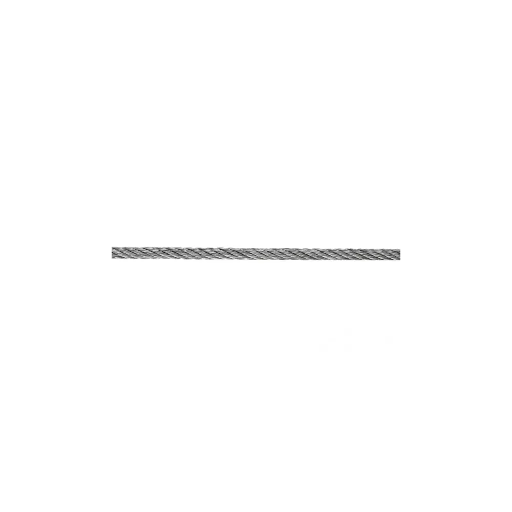 Fune in ferrro zincato con nucleo in fibra tessile Dimensioni Ø: Ø 5,0 mm.