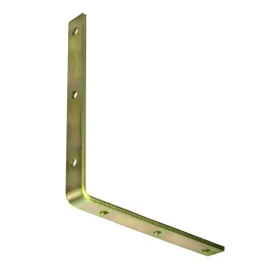Lastrine angolari fori svasati zincate giallo (1 Pz) Misura (mm x mm): 100 X 100 mm.