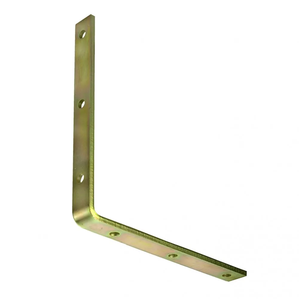 Lastrine angolari fori svasati zincate giallo (1 Pz) Misura (mm x mm): 140 X 140 mm.