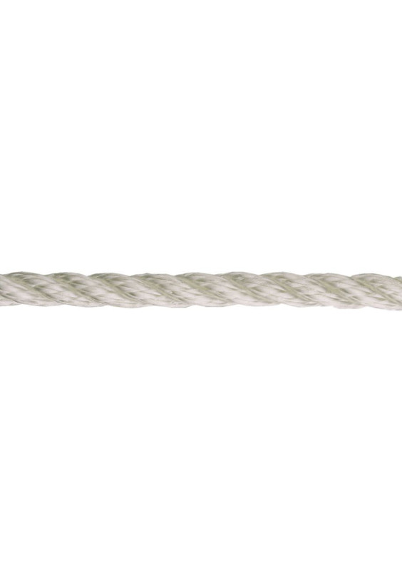 White polypropylene rope Ø 4 mm. Per meter