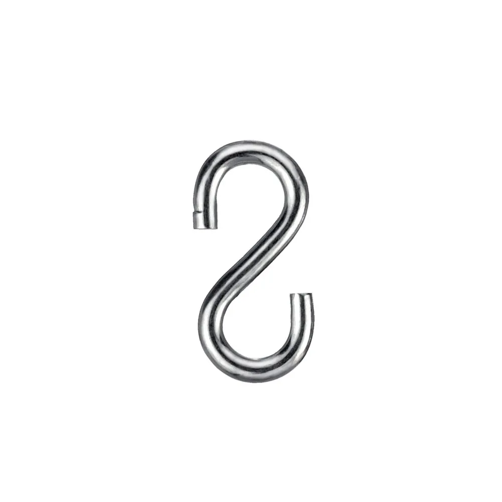 Ganci a "S" aperti Misura (mm x mm): 4,8 X 50 mm. Ganci a "S" aperti Misura (mm x mm): 4,8 X 50 mm.
