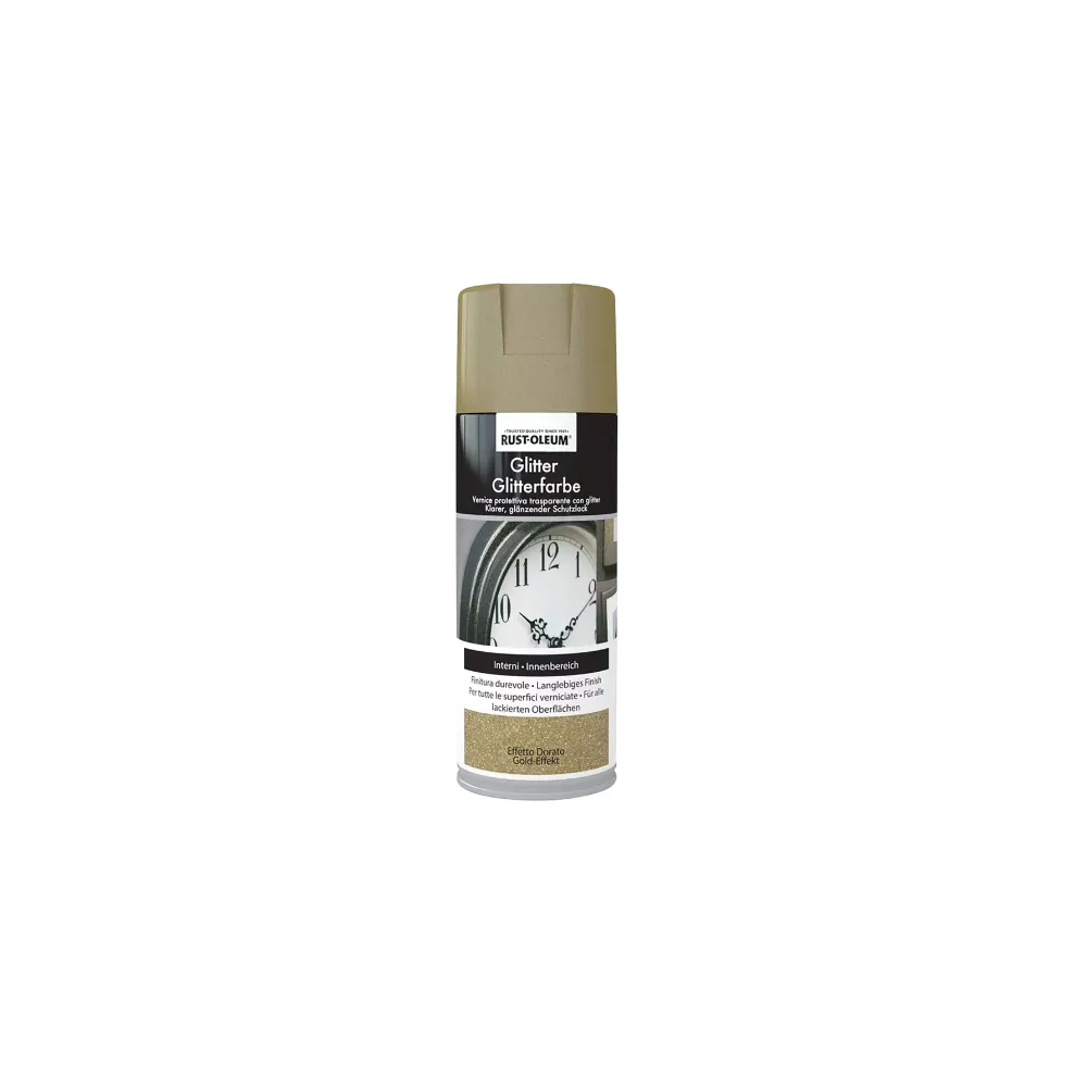 SPRAY TRASPARENTE CON GLITTER DORATI 400ML Colori glitter: Effetto dorato SPRAY TRASPARENTE CON GLITTER DORATI 400ML Colori glitter: Effetto dorato