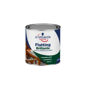 FLATTING ACQUA BRILLANTE 0,75 LT. INCOLORE Dimensioni vernici: 2,5 Lt.