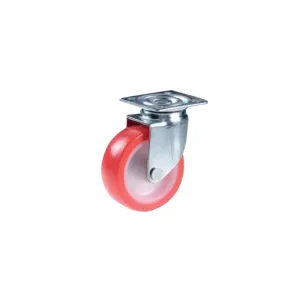 Ruota piroettante in poliuretano con piastra Dimensioni Ø: Ø 63 mm