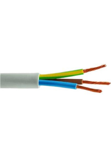 WHITE THREE CORE CABLE SECTION 3X1