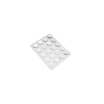 Paracolpi adesivi tondi trasparenti Dimensione Ø/X protezioni: Ø 13 mm. X sp. 7,5 mm.