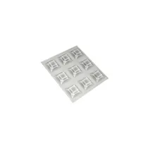 Paracolpi adesivi quadrati trasparenti Dimensione Ø/X protezioni: 20 X 20 mm.