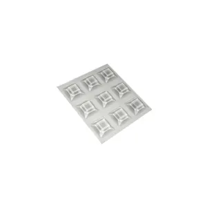 Paracolpi adesivi quadrati trasparenti Dimensione Ø/X protezioni: 20 X 20 mm.