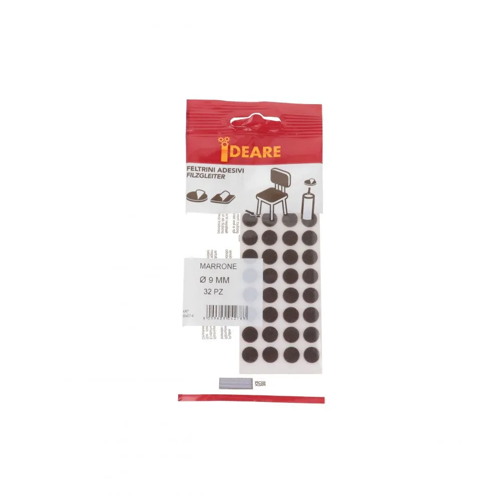 Feltrini adesivi tondi marroni Dimensione Ø/X protezioni: Ø 50 mm. Feltrini adesivi tondi marroni Dimensione Ø/X protezioni: Ø 50 mm.