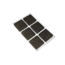 Feltrini adesivi quadrati marroni Dimensione Ø/X protezioni: 20 X 20 mm.