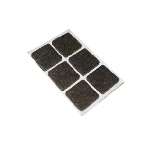 Feltrini adesivi quadrati marroni Dimensione Ø/X protezioni: 35 X 35 mm.